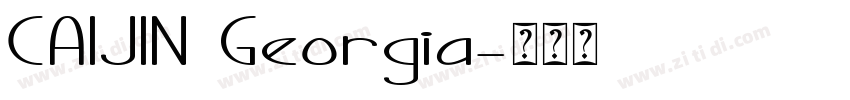 CAIJIN Georgia字体转换